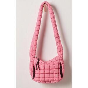 Free People Quilted Baby Carryall Sling Bag in Bubblegum Pink